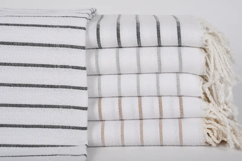 70x40 Cotton Striped Towel, Spa Gift Towel, Home Decor Gifts, Turkish towel, Travel Towel, Luxury Beach Towel, Beach Towel Bulk, Bachelorette Favor - 1