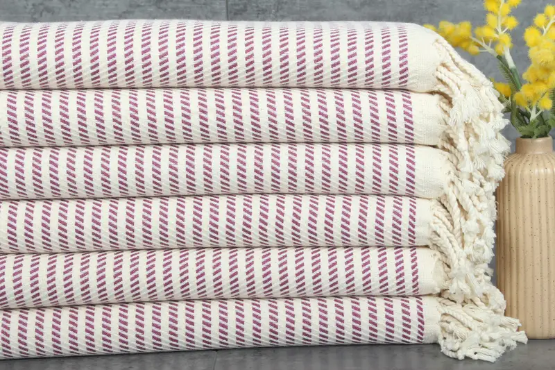 Personalized Turkish Towel Beach Damson Polka Dot, Beige, 40x71 Inches