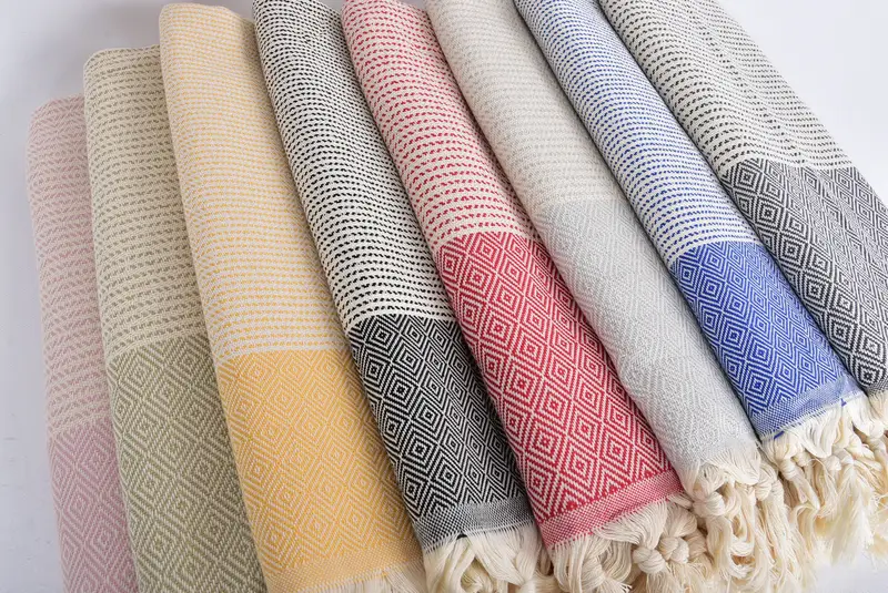 Wedding For Favor, Gift For Her, 70x36 Cotton Diamond Towel, Bachelorette Favors Beach, Bulk Order Towel, Thin towel, Custom Wedding Gifts - 5