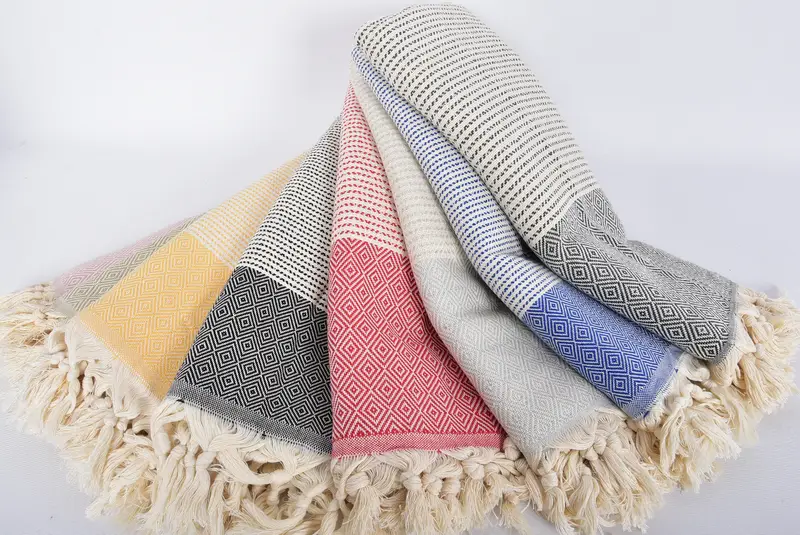 Wedding For Favor, Gift For Her, 70x36 Cotton Diamond Towel, Bachelorette Favors Beach, Bulk Order Towel, Thin towel, Custom Wedding Gifts - 4