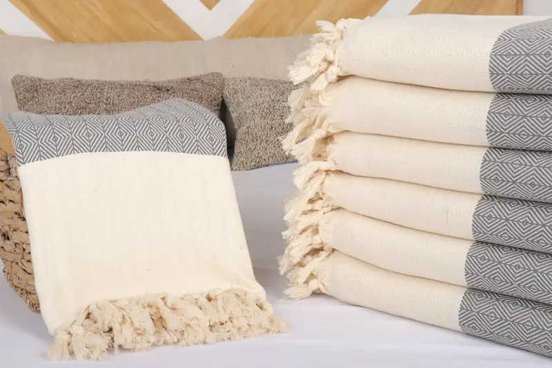 Bachelorette Gifts, Boho Throw Blankets, Christmas Gift Blanket, 92x76 Cotton Diamond Towel, Throw Blanket Couch, Decorative Bedspread - 4