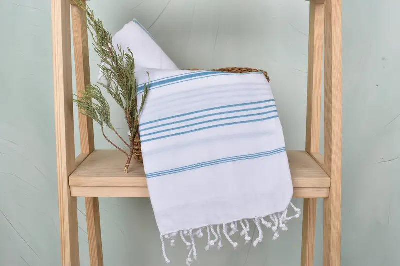 Embroidered Beach Towel, Spa Towel, Best Beach Towel, Quick-Dry Beach Towel, Absorbent towel, Maid Of Honor Gift, 70x40 Cotton Striped Towel - 4