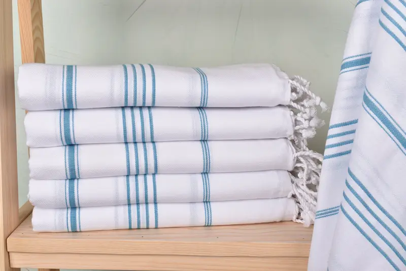 Embroidered Beach Towel, Spa Towel, Best Beach Towel, Quick-Dry Beach Towel, Absorbent towel, Maid Of Honor Gift, 70x40 Cotton Striped Towel - 1