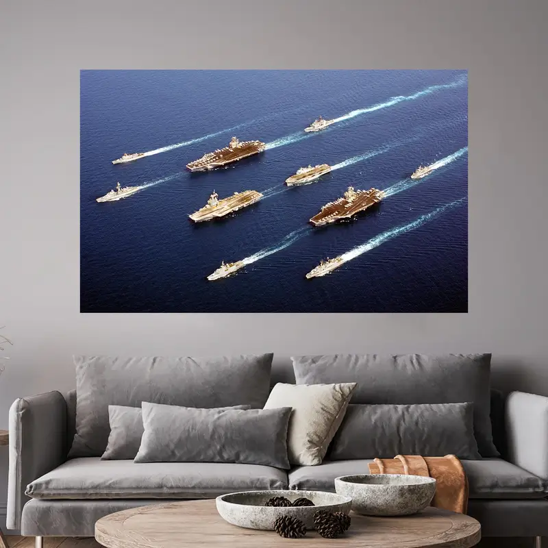 Elegant Ocean-Themed Printed Glass: Modern Seaside Elegance