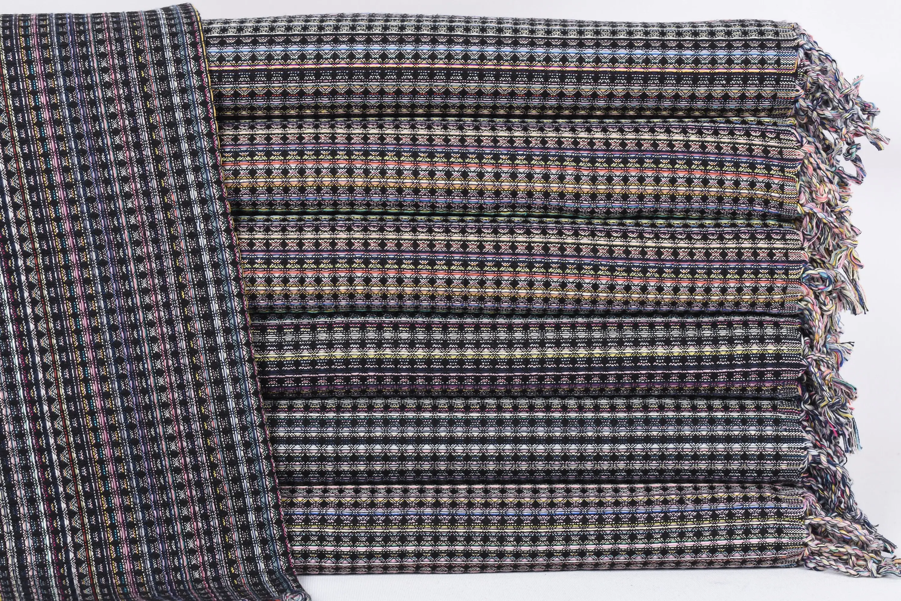 Navy Geometric Dish Towel Organic Cotton, 38x18 Inches - 1