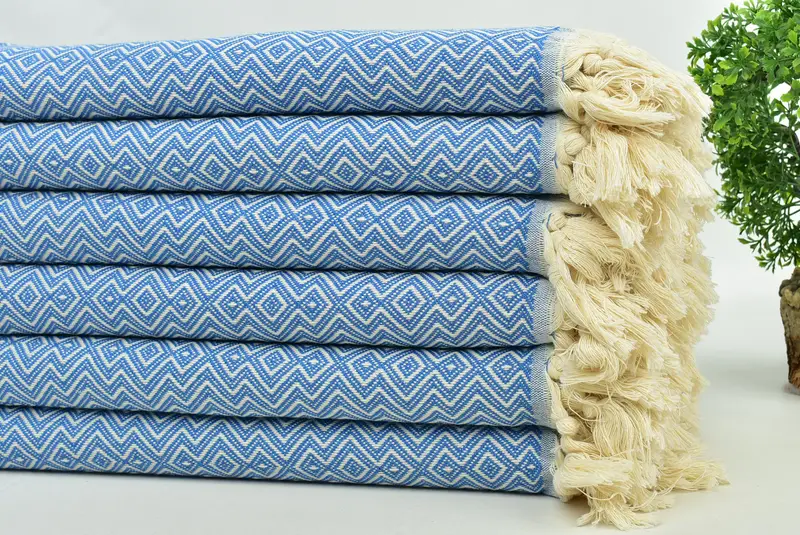 Scarf Towel, Lightweight Turkish towel, Travel towel, Lightweight towel, Wedding Gift For Bride, Hammam Towel USA, 70x38 Cotton Diamond Towel - 3
