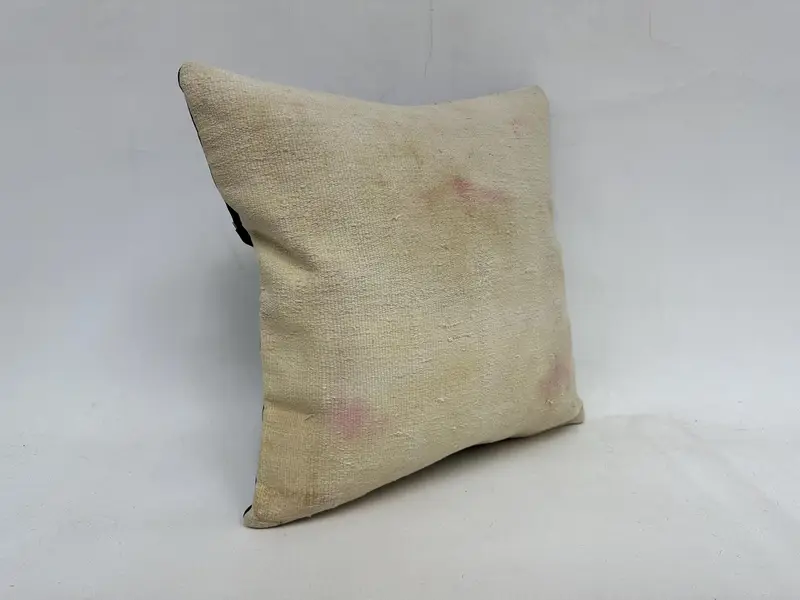 Boho Pillow Sham Cover, Farmhouse Cushion, 20x20 Beige Pillow Sham, Turkish Pillow, Pillow for Couch, Cushion, Tapestry Pillow Cover, Couch Pillow - 3