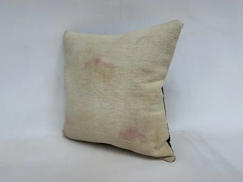 Boho Pillow Sham Cover, Farmhouse Cushion, 20x20 Beige Pillow Sham, Turkish Pillow, Pillow for Couch, Cushion, Tapestry Pillow Cover, Couch Pillow - 4