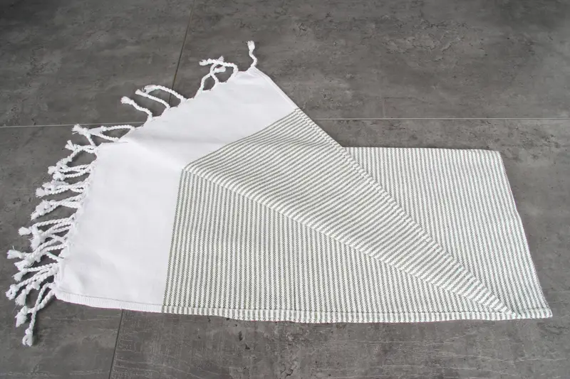 Handmade Gift, Wedding Gift, Bridesmaid Gifts, Custom Hand Towel, Gym Towel, Beach Wedding Favor, Christmas Hand Towel, 40x18 Cotton Striped Towel - 3