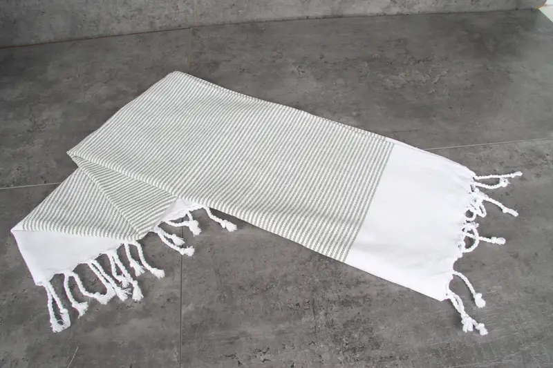 Handmade Gift, Wedding Gift, Bridesmaid Gifts, Custom Hand Towel, Gym Towel, Beach Wedding Favor, Christmas Hand Towel, 40x18 Cotton Striped Towel - 5