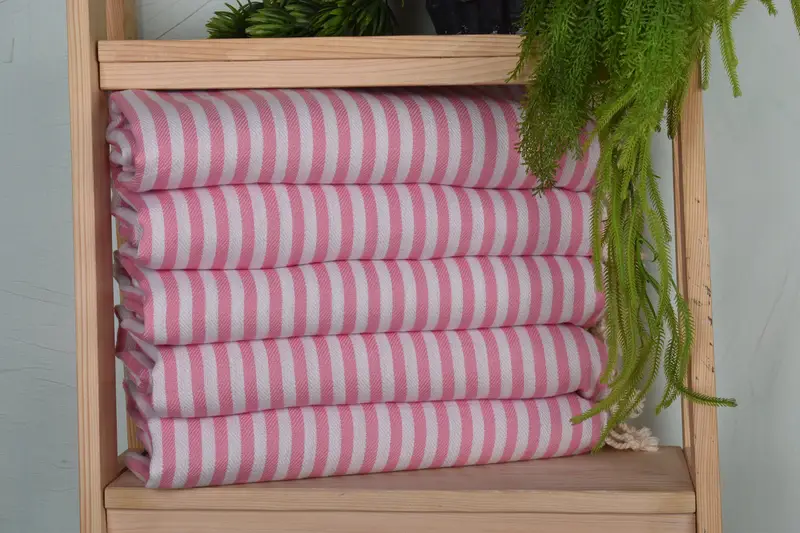 Kitchen Towel Pink Cotton Hand Towel, Turkish Towel, 18x40 inches