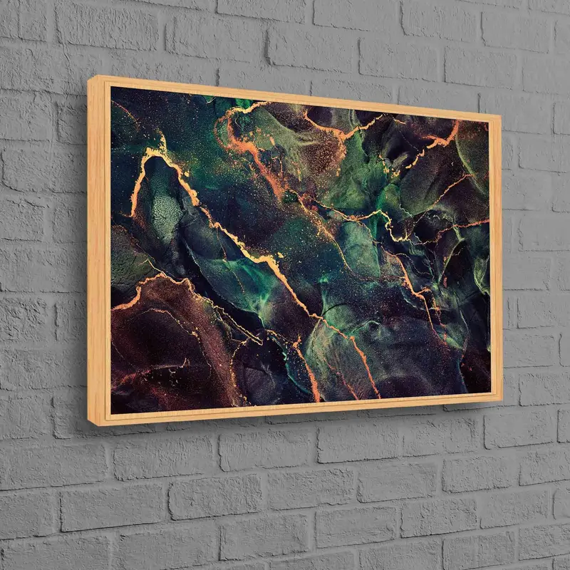 高級大理石プリントキャンバス: 現代的なきらめくアート装飾