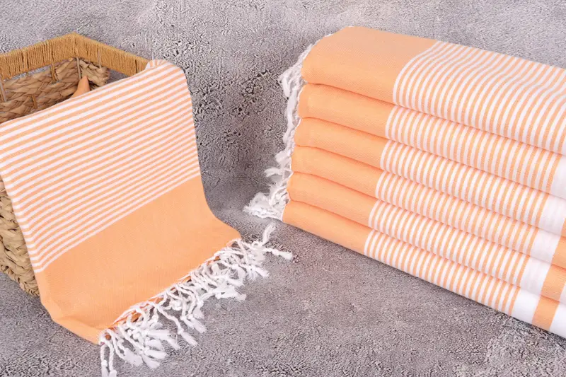 Turkish bath towel, Gift For Coworker, 70x40 Cotton Striped Towel, Monogrammed Beach Towel, Halloween Bachelorette Party Favors, Wedding Gift - 3