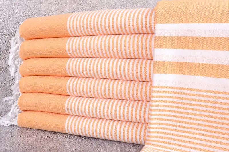 Turkish bath towel, Gift For Coworker, 70x40 Cotton Striped Towel, Monogrammed Beach Towel, Halloween Bachelorette Party Favors, Wedding Gift - 1