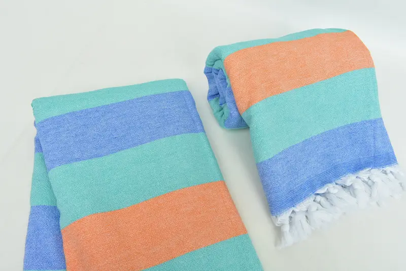 Turkish Towel USA, Organic towel, Merry Christmas Gifts, Absorbent towel, Embroidery Towel, 64x36 Cotton Striped Terry Towel, Custom Turkish Towel - 7