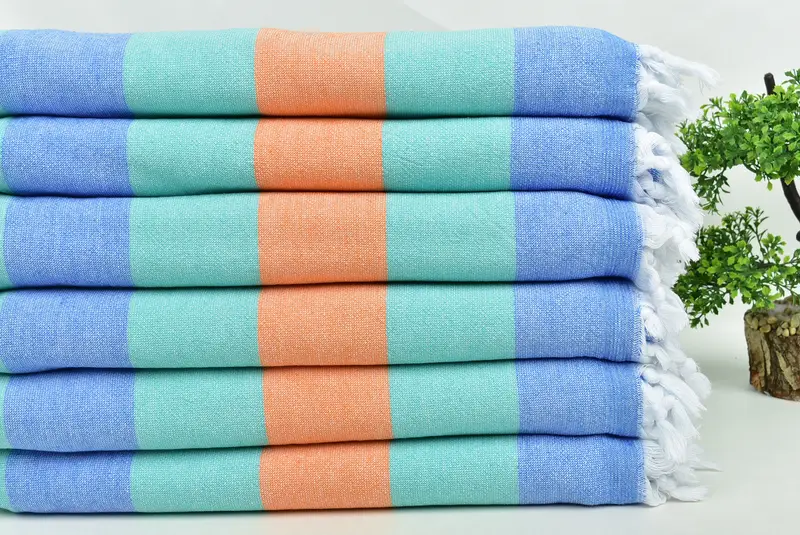 Turkish Towel USA, Organic towel, Merry Christmas Gifts, Absorbent towel, Embroidery Towel, 64x36 Cotton Striped Terry Towel, Custom Turkish Towel - 3