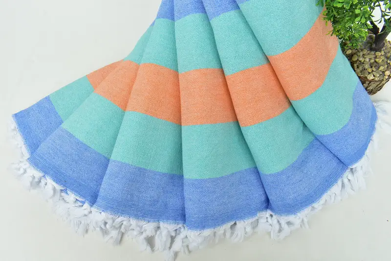 Turkish Towel USA, Organic towel, Merry Christmas Gifts, Absorbent towel, Embroidery Towel, 64x36 Cotton Striped Terry Towel, Custom Turkish Towel - 4