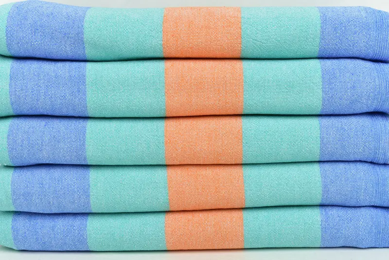 Turkish Towel USA, Organic towel, Merry Christmas Gifts, Absorbent towel, Embroidery Towel, 64x36 Cotton Striped Terry Towel, Custom Turkish Towel - 2