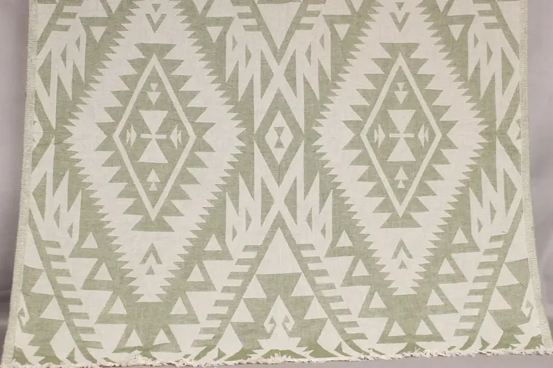 Beach Towel Green Organic Cotton 40x75 Inches