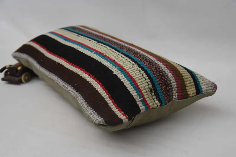 Authentic Pillow, Retro Cushion, 12x24 Blue Pillow Cover, Kilim Pillow Cover, Pillow, Handmade Kilim Cushion, Throw Kilim Pillow, Boho Throw Pillow - 6