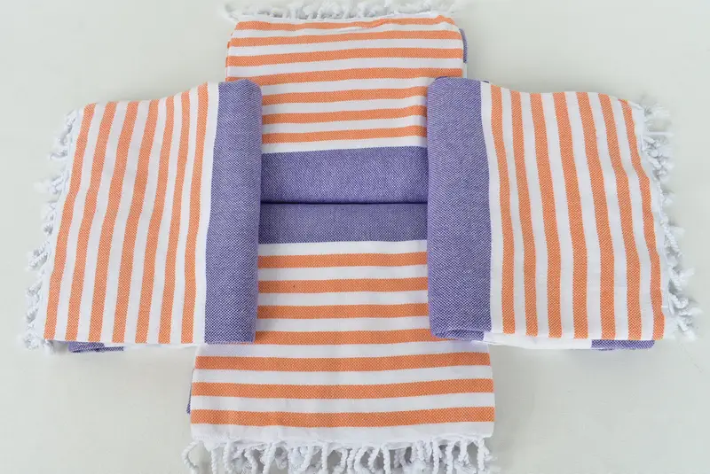 Gym Towel, Sand-free peshtemal towel for the beach, Custom Gift, Best Friend Gift Ideas, Lightweight towel, Summer Gift, 70x40 Cotton Striped Towel - 6