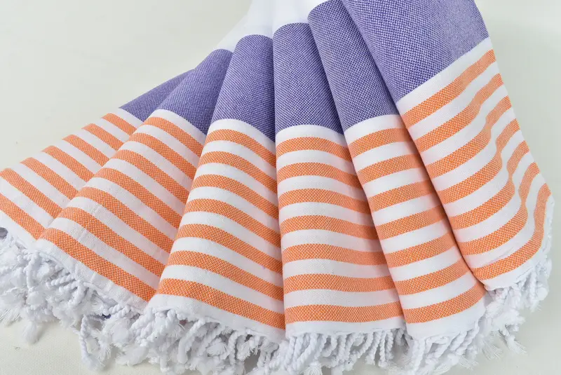 Gym Towel, Sand-free peshtemal towel for the beach, Custom Gift, Best Friend Gift Ideas, Lightweight towel, Summer Gift, 70x40 Cotton Striped Towel - 4