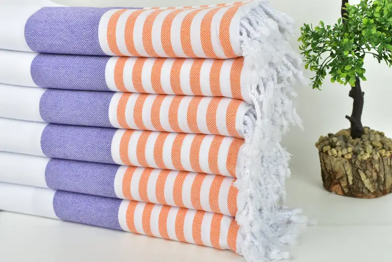 Gym Towel, Sand-free peshtemal towel for the beach, Custom Gift, Best Friend Gift Ideas, Lightweight towel, Summer Gift, 70x40 Cotton Striped Towel - 3