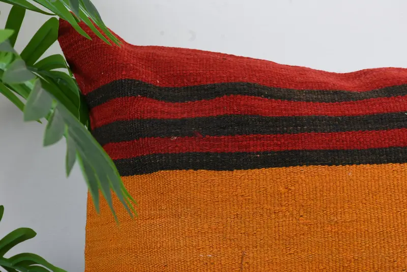 Kilim Pillow Cover, Pillow for Couch, Lounge Throw Pillow Cover, 20x20 Red Cushion Cover, Pillow Cover, Seat Cushion, Interior Designer Pillow - 2