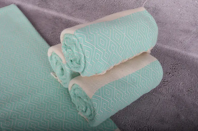 68x38 Cotton Diamond Towel, Spa Towel, Quick-dry travel peshtemal towel, Wedding Gift Ideas, Lightweight towel, Handmade Gift, Sand-free towel - 7