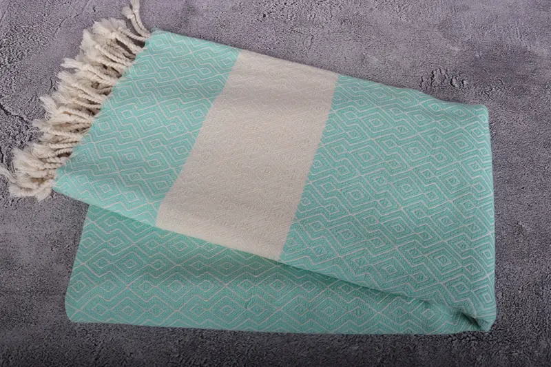 68x38 Cotton Diamond Towel, Spa Towel, Quick-dry travel peshtemal towel, Wedding Gift Ideas, Lightweight towel, Handmade Gift, Sand-free towel - 6
