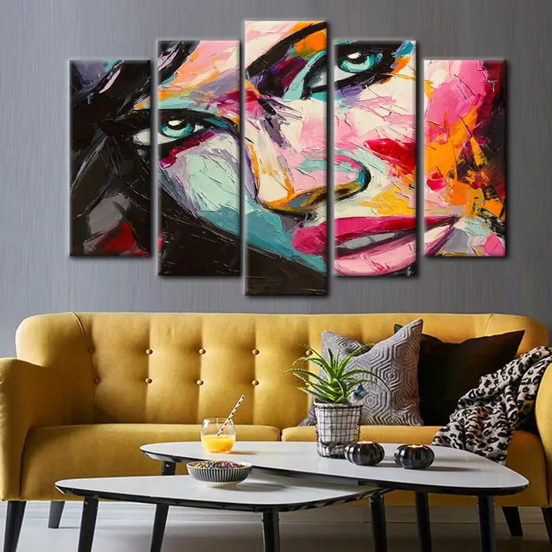Woman Wall Art, Woman Portrait Art Print, Woman Face Oil Painting, Pop Art Print, Colorful Woman Art, Woman Portrait, Girl Print, Female Art - 10