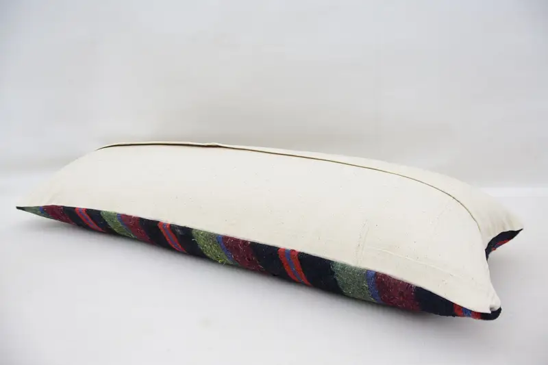 Retro Pillow Case, 12x36 Green Pillow, Pillow for Sofa, Home Decor Pillow, Bolster Cushion Case, Vintage Kilim Pillow, Aztec Cushion, Cushion - 6