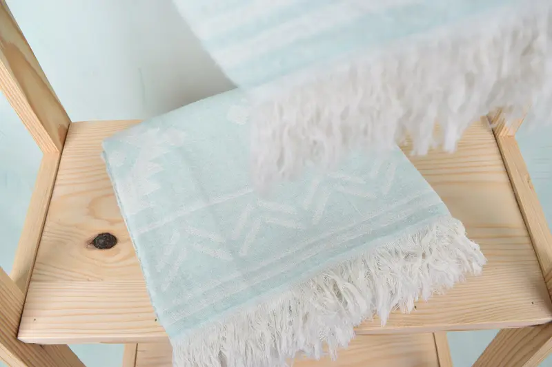 Custom Towel, Wedding Gift Ideas, 74x40 Cotton Geometric Towel, Large Beach Towel Personalized, Personalized Gifts, Spa Towel, Bridesmaid Gift Towel - 6
