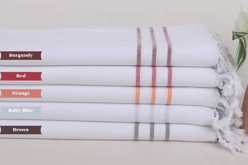 Monogram Kitchen Towel, Gift For The Home, 40x24 Cotton Striped Towel, Bridesmaid Proposal Gift, Monogrammed Hand Towel, Gym Towel, Bathroom Towels - 1