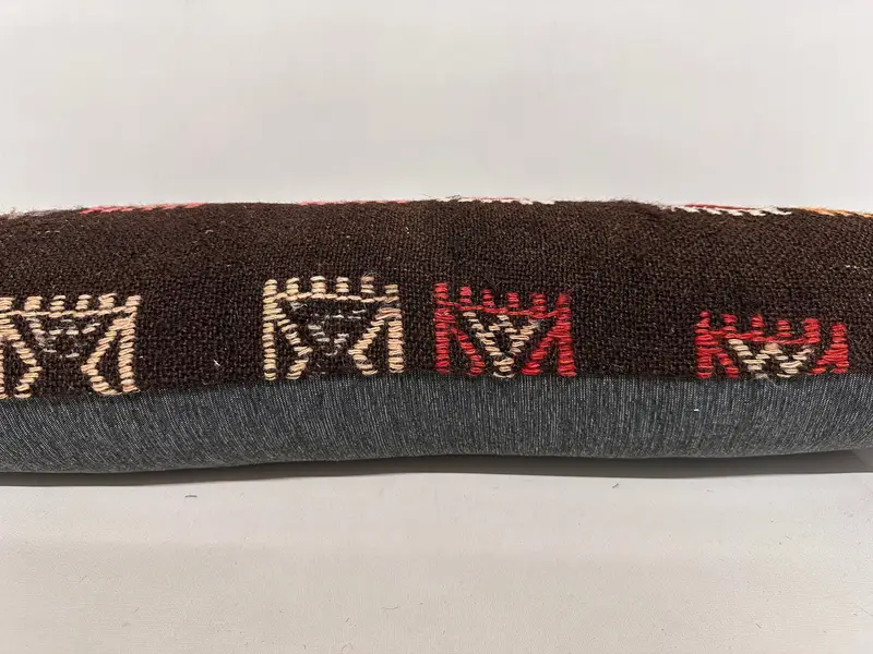 Geschenkkissen, farbenfrohe Kissenschein, Vintage -Kissen, 12x36 braunes Kissen, Vintage -Kilim -Kissen, Kissenbezüge, Gartenkissenabdeckung - 5