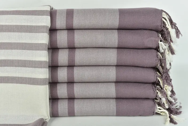 Custom Towel, Eco-friendly Turkish towel for home and travel, Grandma Gift, Soft towel, 68x36 Cotton Striped Towel, Personalized Turkish Towel - 1