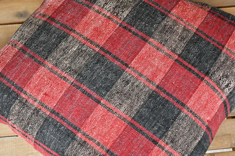 Cubierta de almohada estética, almohadas antiguas, almohada de kilim turco, caja de cojín, almohada de decoración del hogar, cubierta de cojín de lanzamiento de patrones, almohada roja de 18x18 - 4