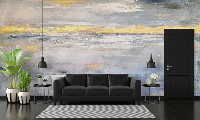 Old Plaster Wall Art, Plaster Wallpaper, Loft Wall Poster, Modern Wall Decor, Gray Tones Wall Art, Soft Tones Wall Poster, - 2