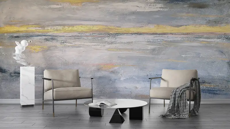 Old Plaster Wall Art, Plaster Wallpaper, Loft Wall Poster, Modern Wall Decor, Gray Tones Wall Art, Soft Tones Wall Poster, - 7
