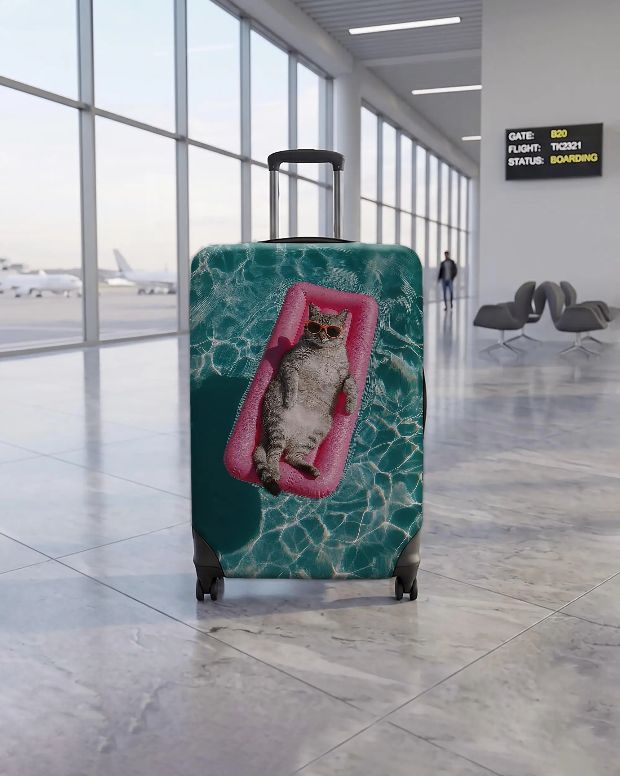 White Blank Luggage Cover, Customizable Travel Protector, Ideal Gift for Her - 1