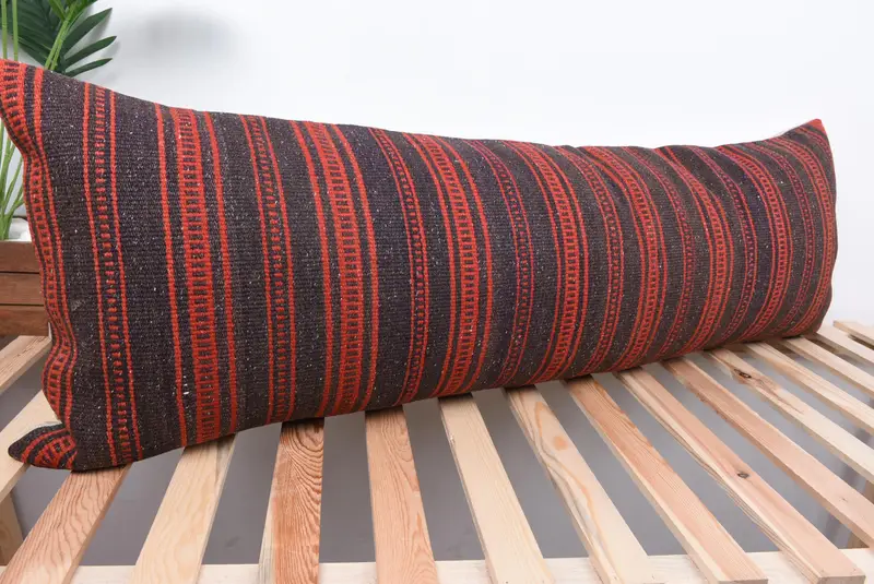 Ethnic Pillow Cover Pillow Cover, Pillow, Boho Pillow Sham Cover, Neutral Throw Pillow, 16x48 Red Pillow Case, Turkish Pillow, Kilim Pillow - 4