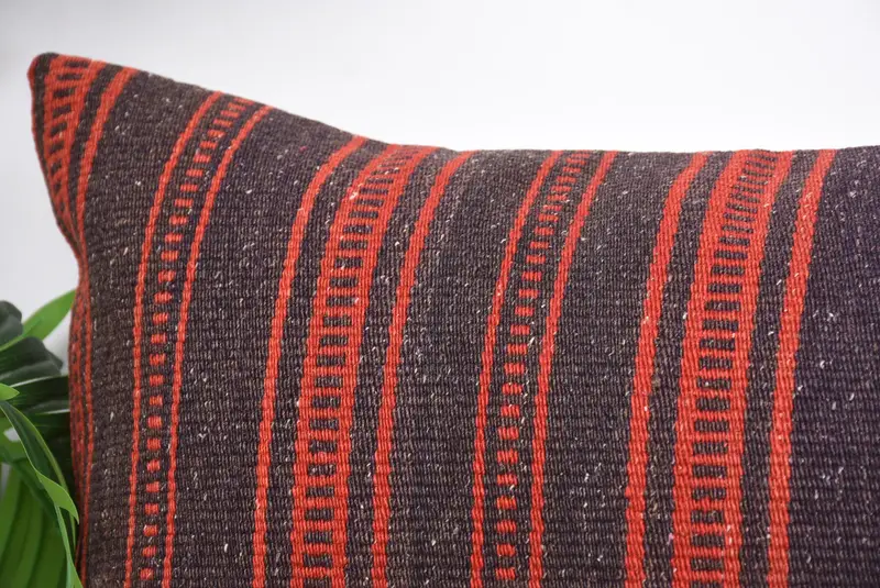 Ethnic Pillow Cover Pillow Cover, Pillow, Boho Pillow Sham Cover, Neutral Throw Pillow, 16x48 Red Pillow Case, Turkish Pillow, Kilim Pillow - 2