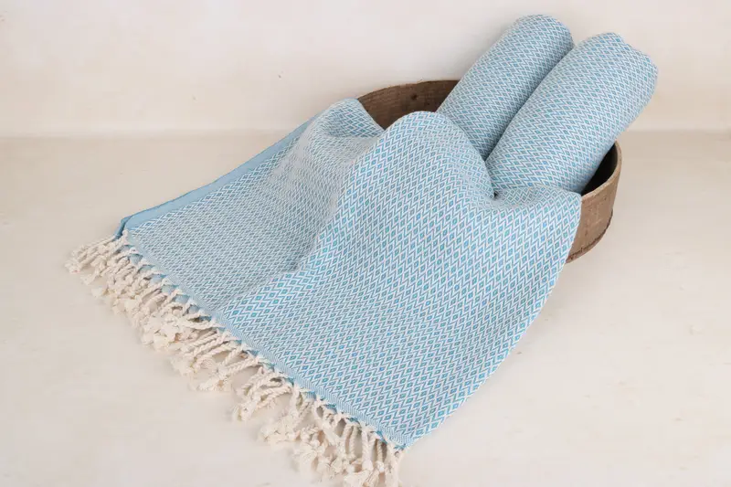 Organic Turkish towel, 70x40 Cotton Diamond Towel, Extra large Turkish bath towel, Turkish beach towel, Personalized Turkish Towel, Bathroom Towel - 6