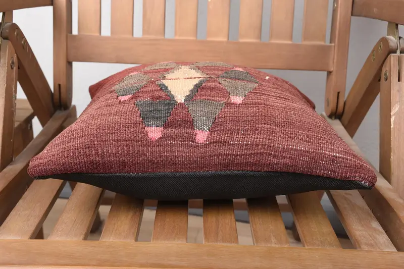 Customized Cushion Cover, Retro Cushion, Pillow Case, Boho Pillow, 14x14 Red Pillow, Home Decor Pillow, Antique Pillows, Decorative Cushion Cover - 5