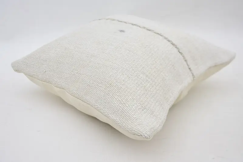 Christmas Pillow Case, 12x12 White Cushion Cover, Antique Pillows, Pillow for Sofa, Pillow, Turkish Pillow, Anatolian Cushion - 6
