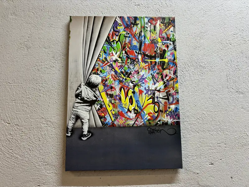 Vibrant Canvas: Banksy Graffiti Art by Martin Watson