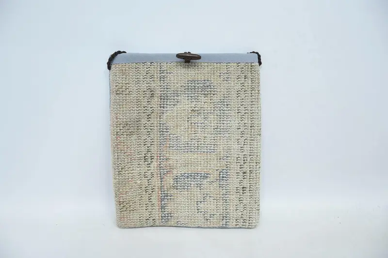 Bolso de hombro de lana boho con motivo vintage, bolso Kilim