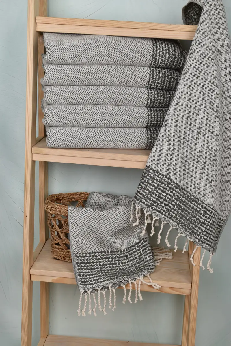 Monogram Hand Towel, Monogrammed Hand Towel, Spa Towel, Bachelor Party Gifts, 40x20 Cotton Striped Towel, Bathroom Towels, Bridesmaid Gift - 3