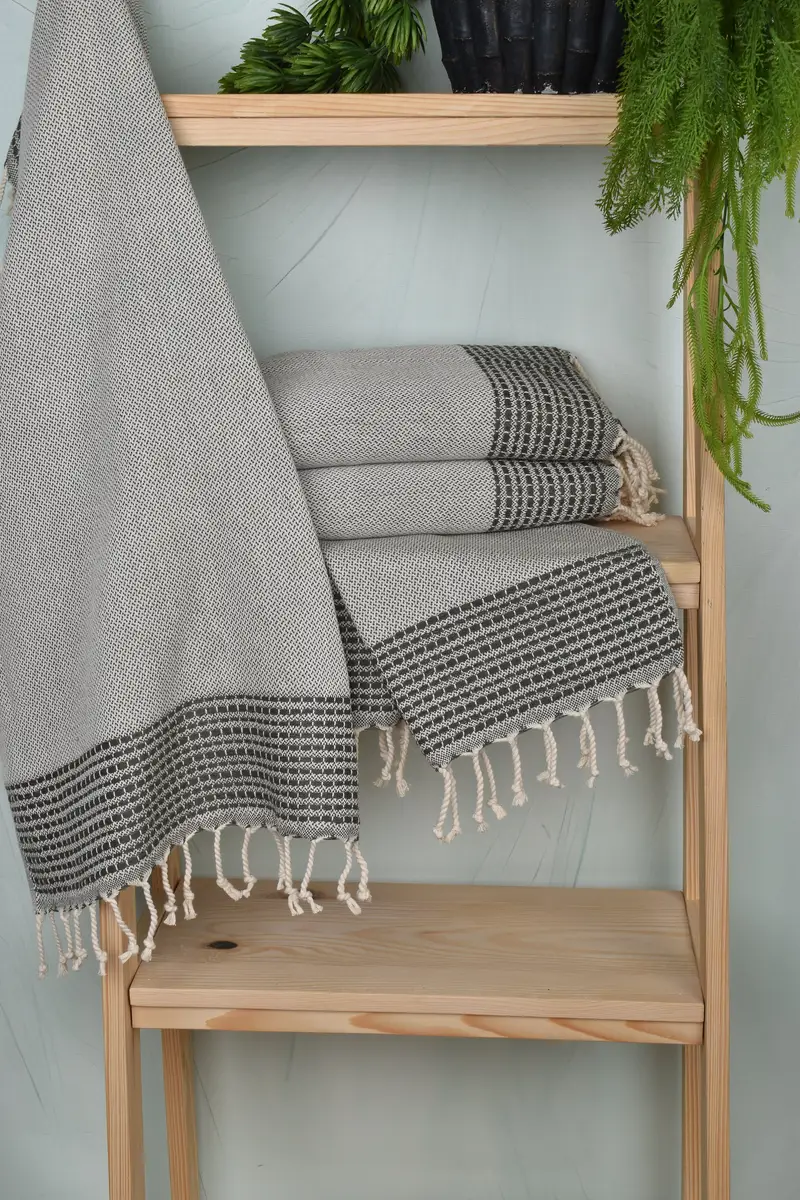 Monogram Hand Towel, Monogrammed Hand Towel, Spa Towel, Bachelor Party Gifts, 40x20 Cotton Striped Towel, Bathroom Towels, Bridesmaid Gift - 6