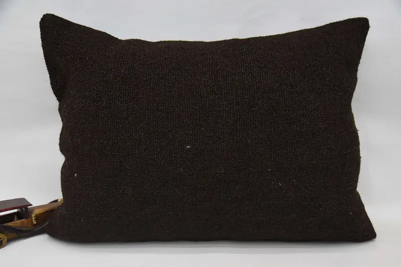 Turkish Moroccan Brown Pillow Cover, Outdoor Plaid 20x28 inch Cushion - 1